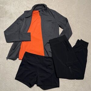All in Motion Activewear Workout Set jacket shirt shorts joggers Women’s Medium